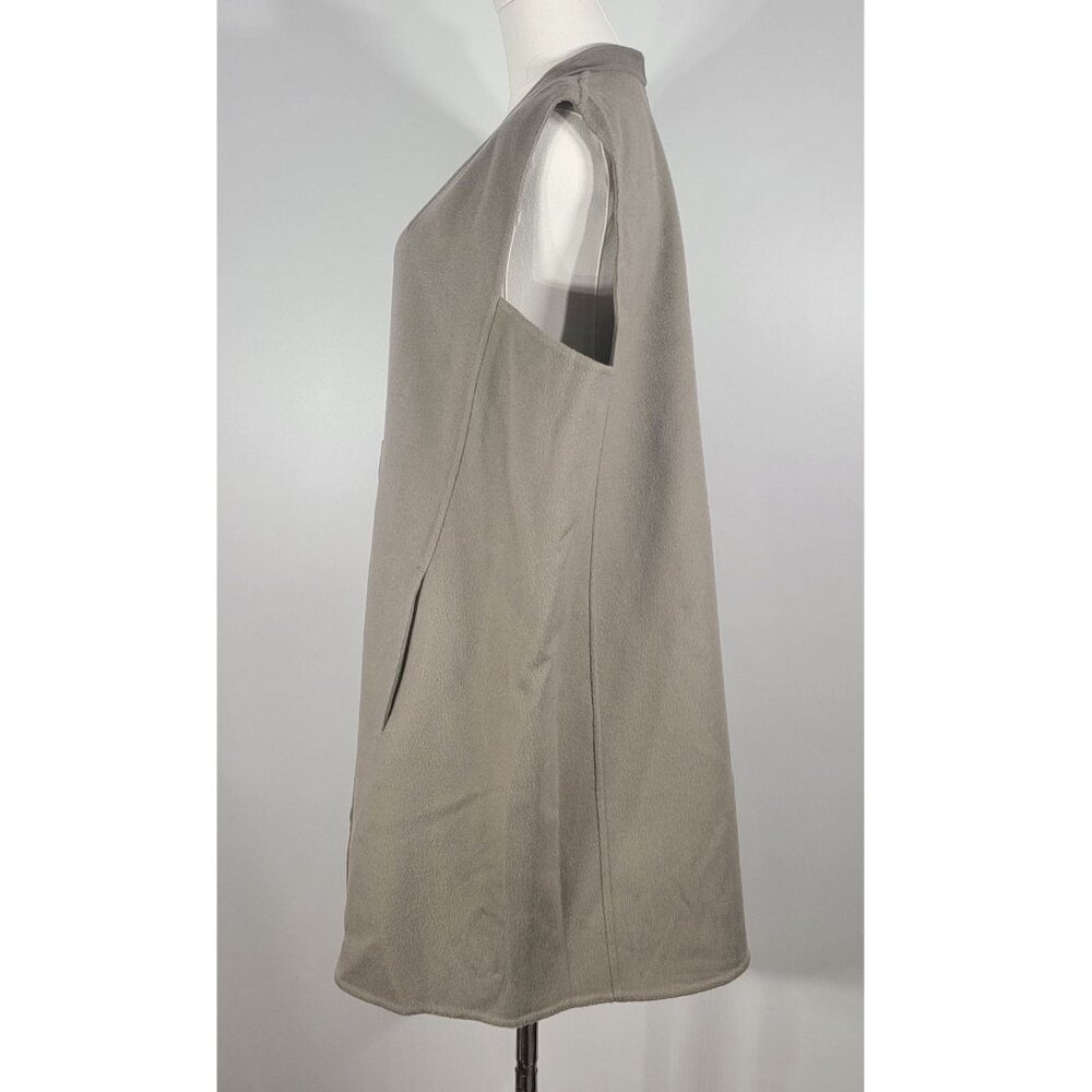 Lafayette 148 NY 100% Cashmere Taupe Long Vest with Monili Detail, Womens Size L - Picture 6 of 11